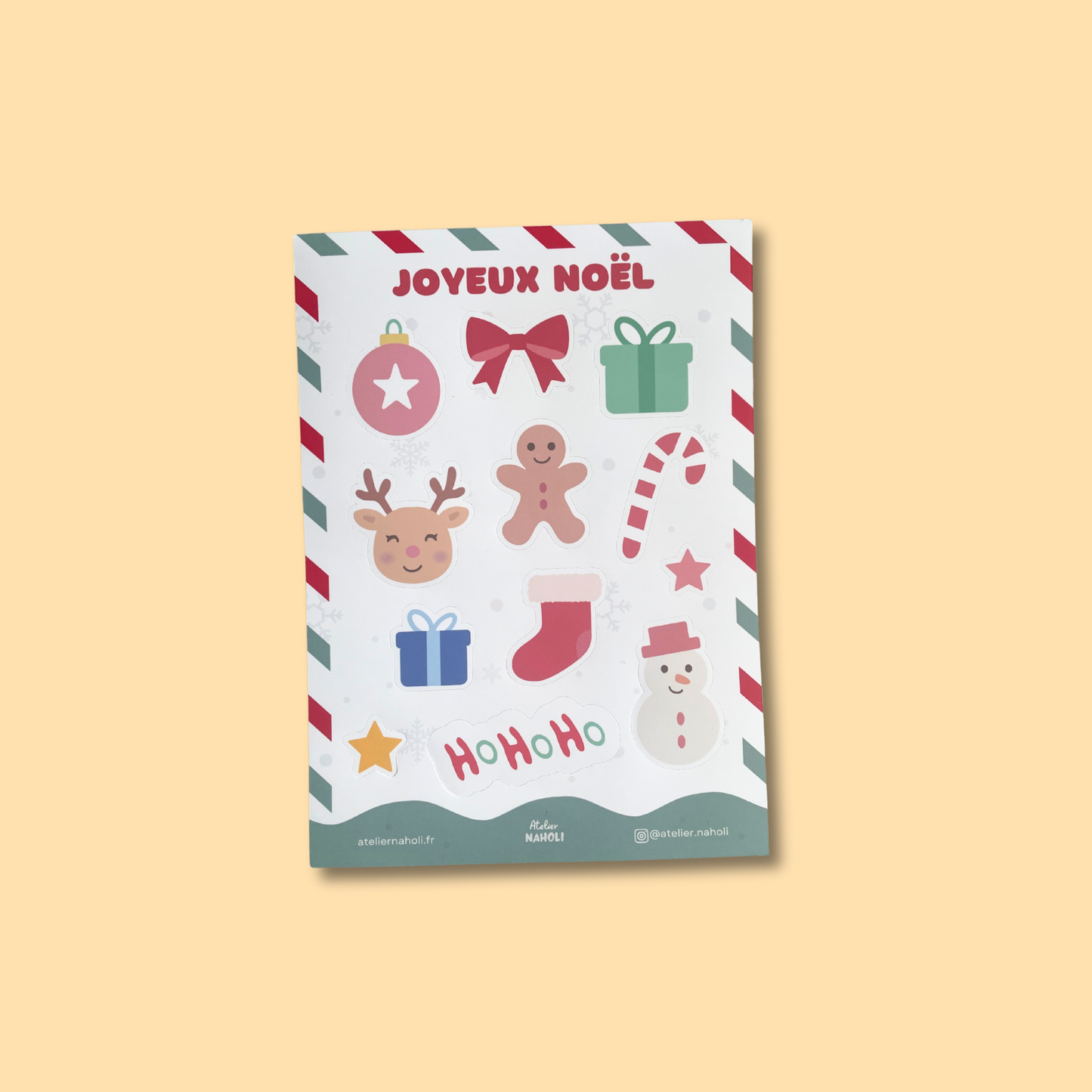 Planche de stickers - Joyeux Noël - A6