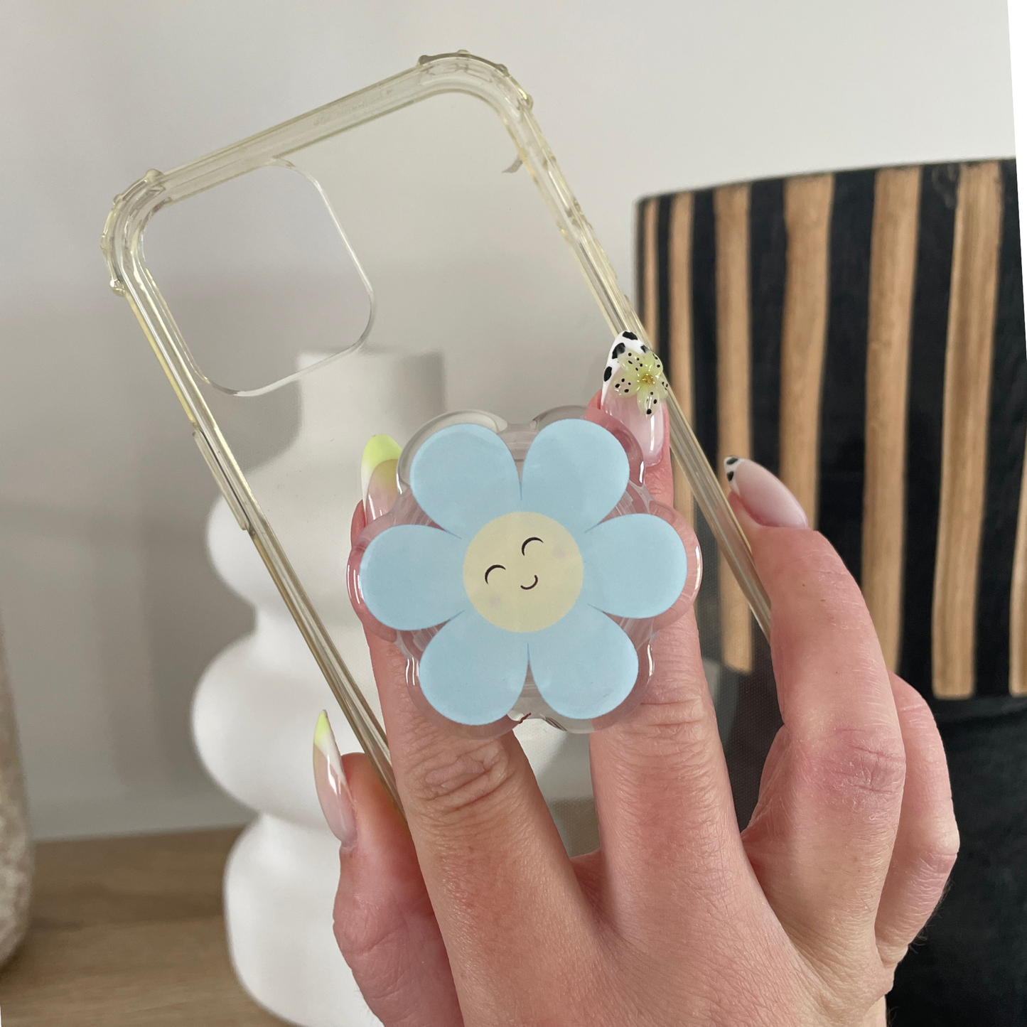 Phone grip - Marguerite daisy bleu
