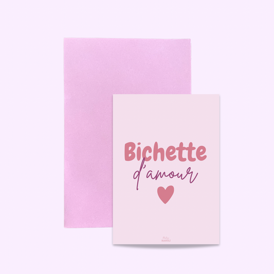 Carte "bichette d'amour"
