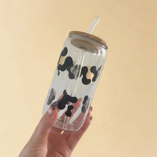 Verre à paille - Léopard