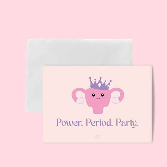 Carte uterus - Power. Period. Party