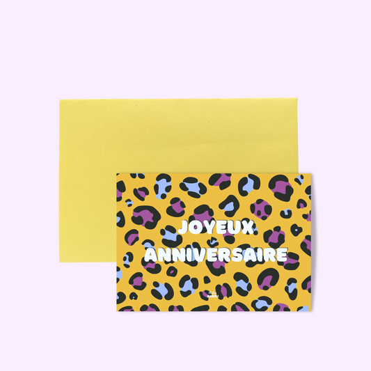 Carte leopard - Joyeux anniversaire