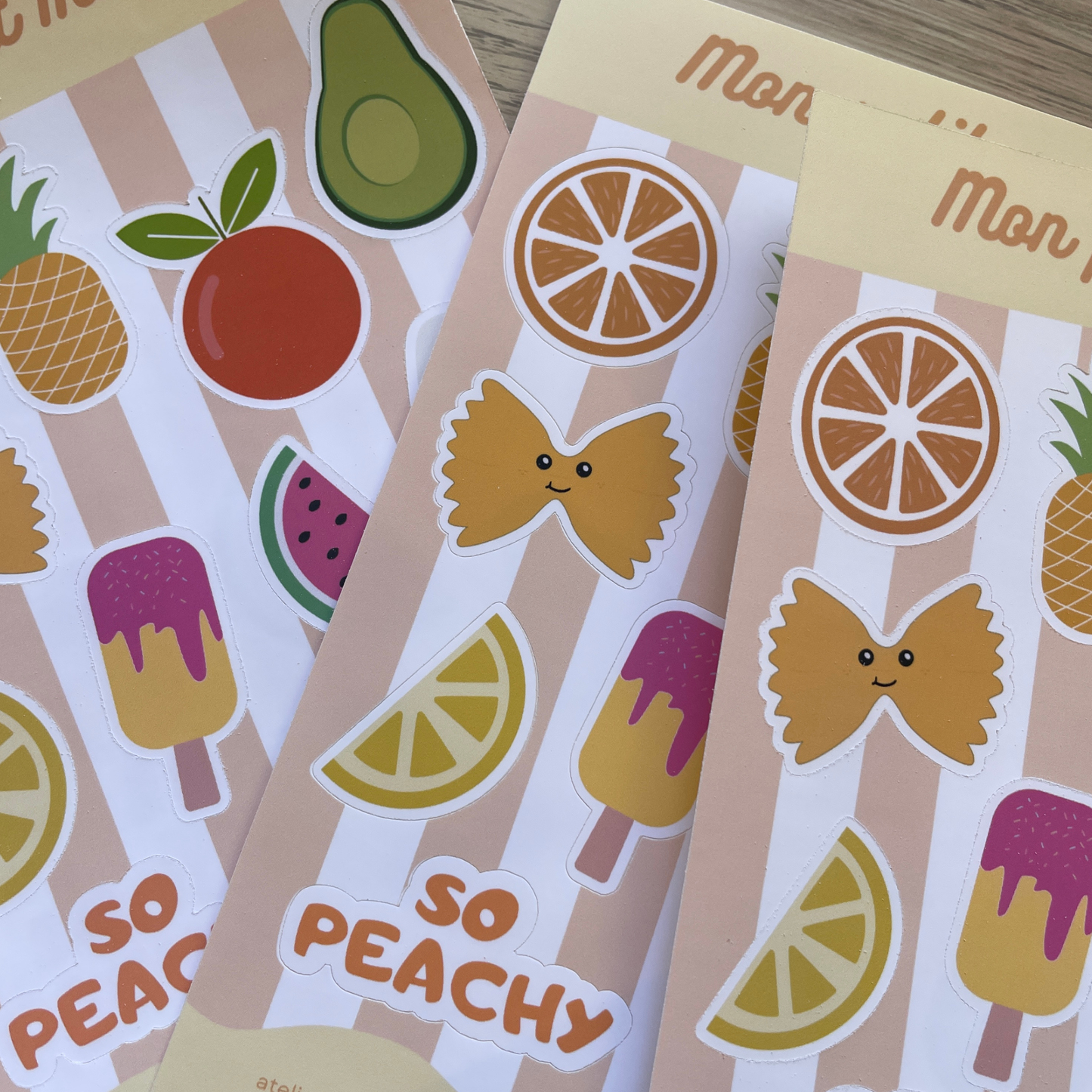 Planche de stickers - Mon petit marché - A6 - imparfait