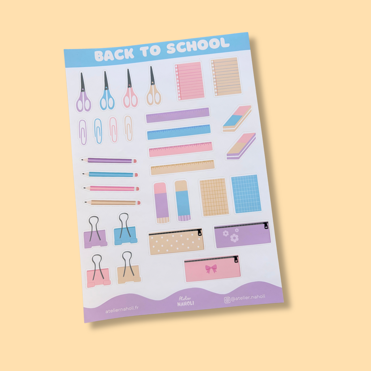 Planche de stickers - back to school - A5