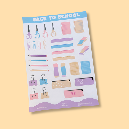 Planche de stickers - back to school - A5