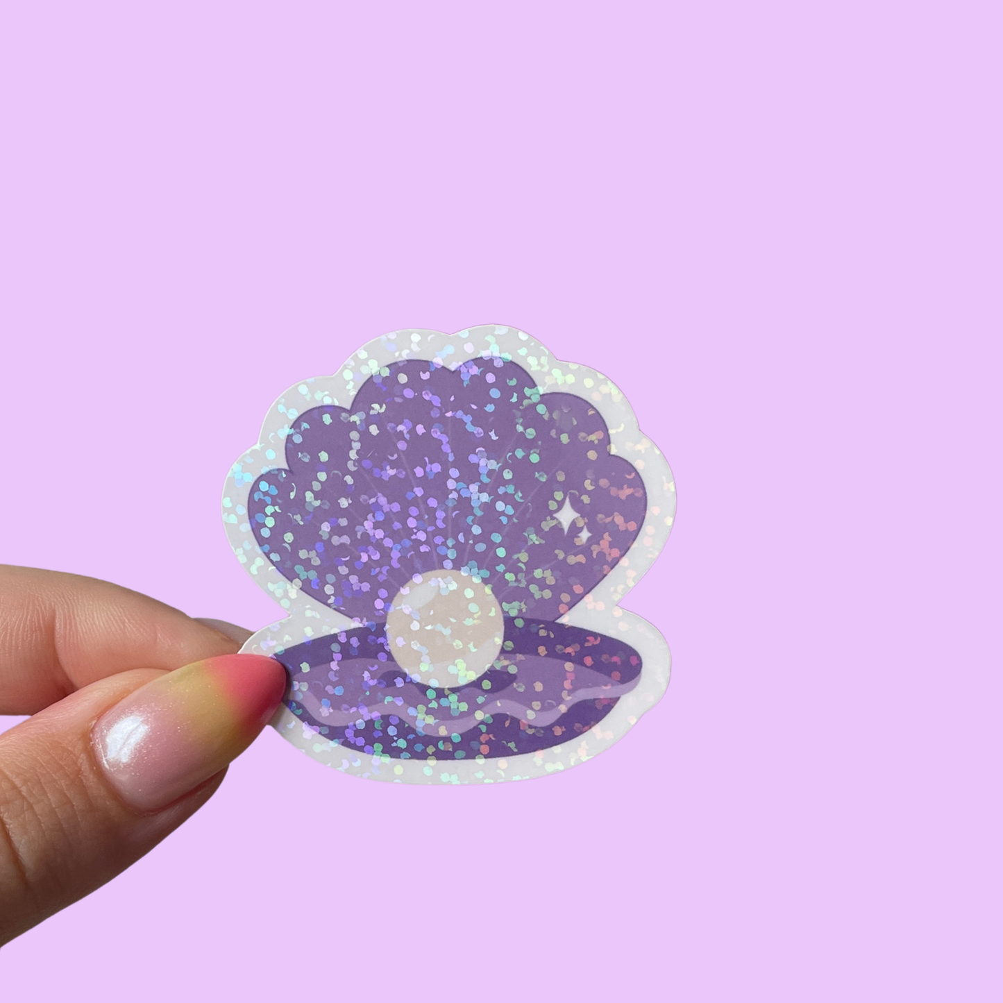 Sticker - coquillage avec perle
