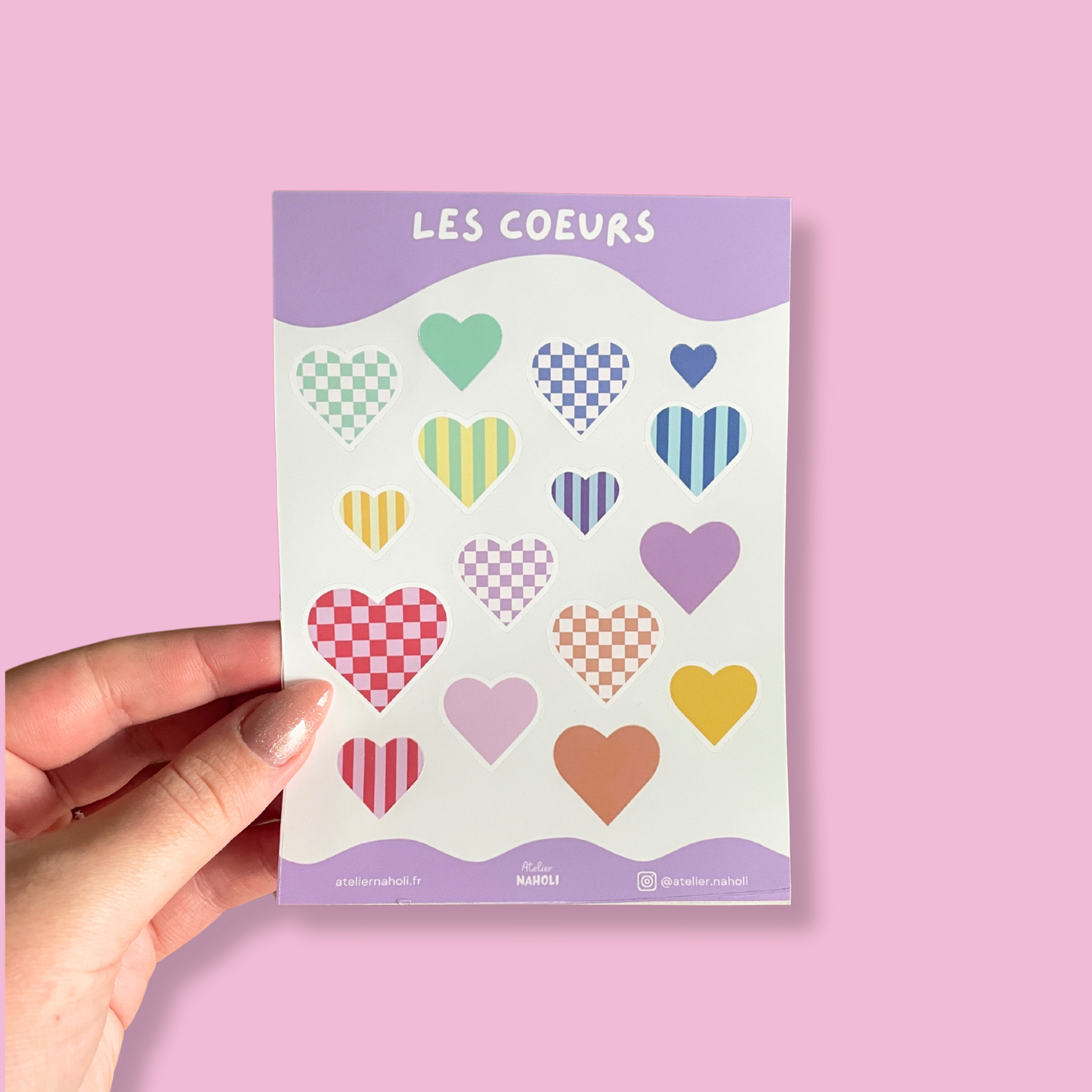 Planche de stickers - Les coeurs - A6