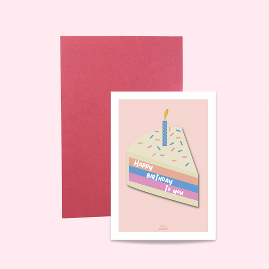 Carte "happy birthday to you" Cake surprise