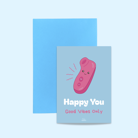 Carte - woman toys - happy you, good vibes only"