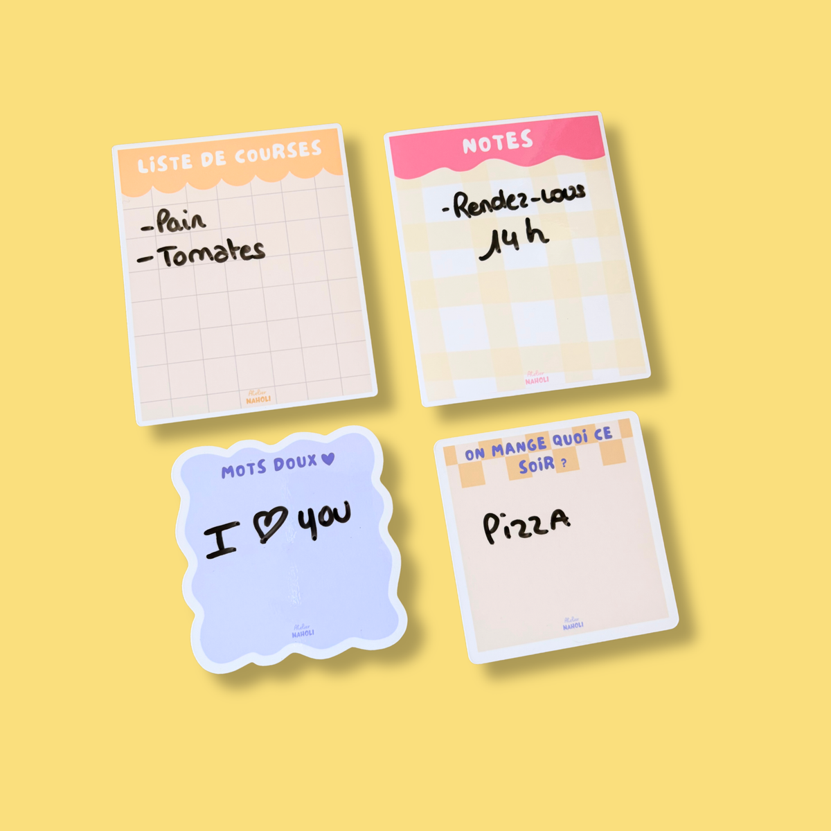 Pack - Notes effaçables magnétiques