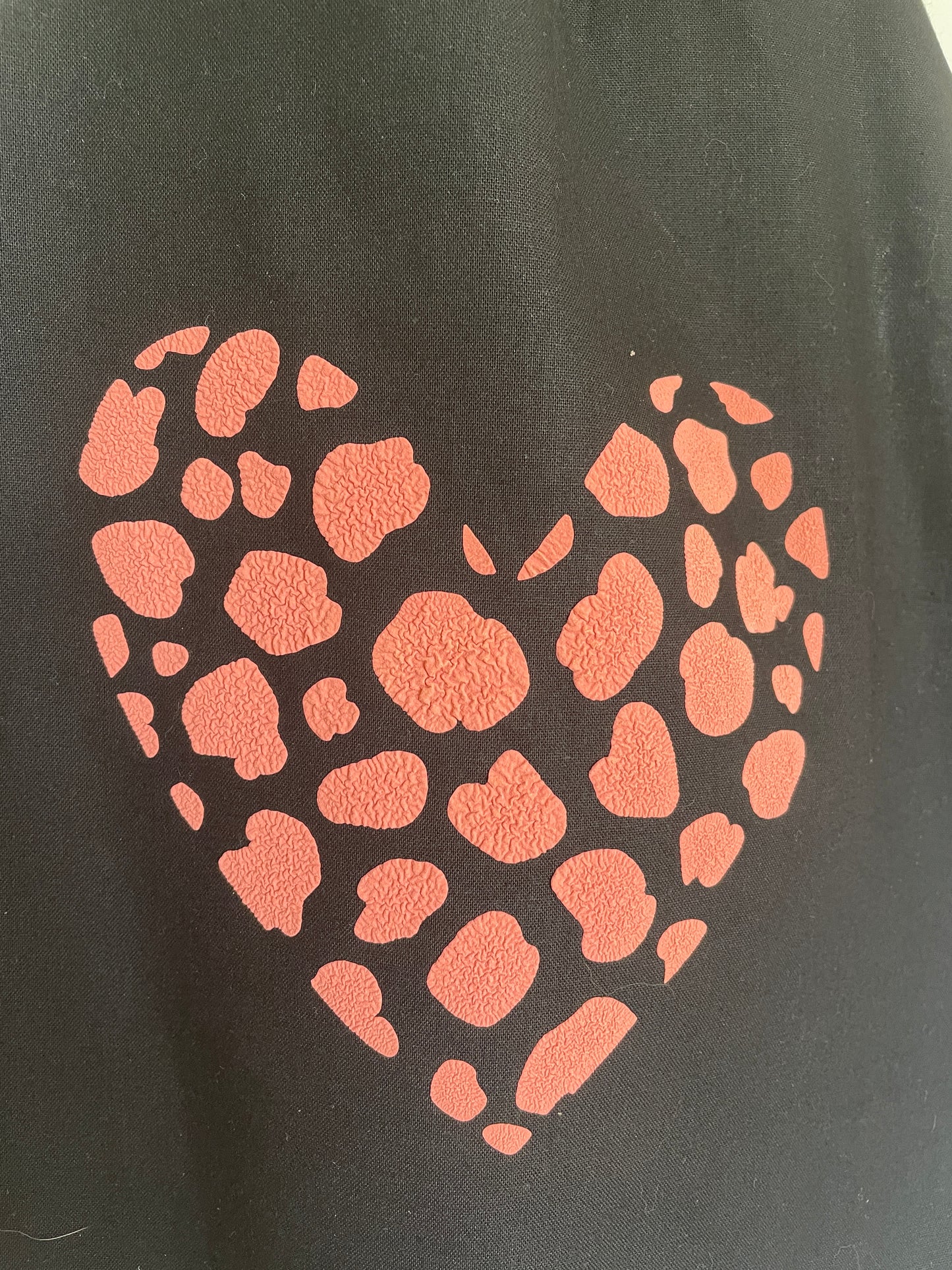 Tote bag - coeur rose léopard - imparfait