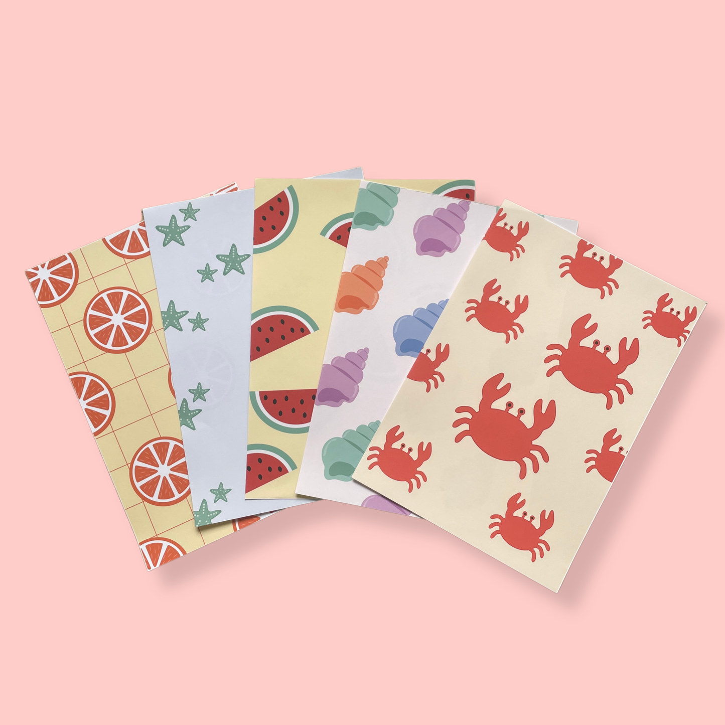 Papier Scrapbook format A5 - Thème SUMMER