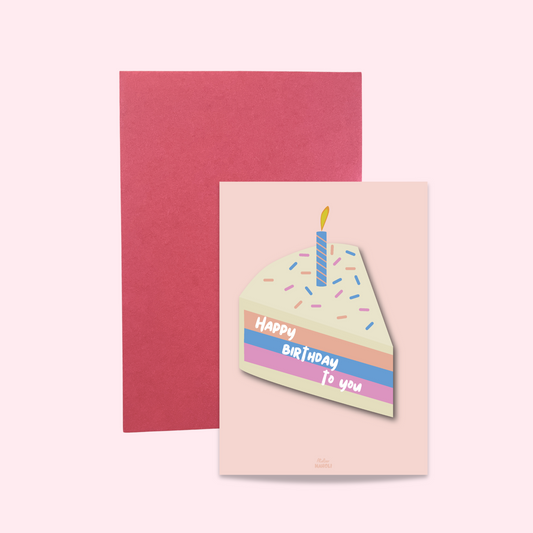 Carte "happy birthday to you" Cake surprise