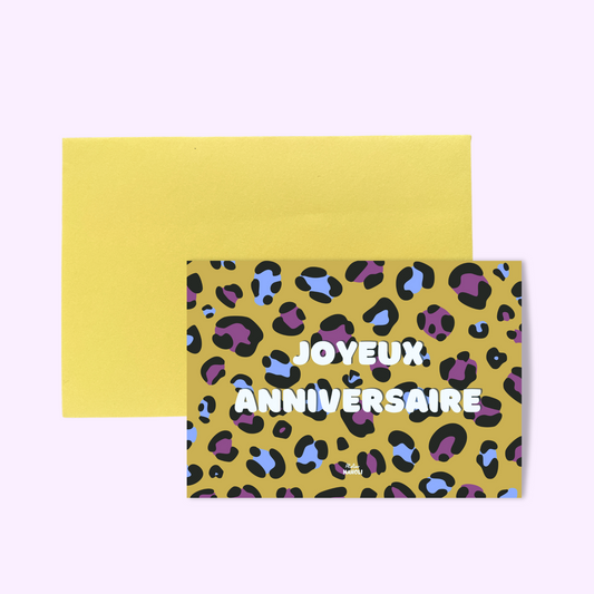 Carte leopard - Joyeux anniversaire