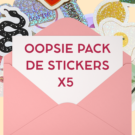 Oopsie Stickers Pack x5 - stickers imparfaits - seconde chance