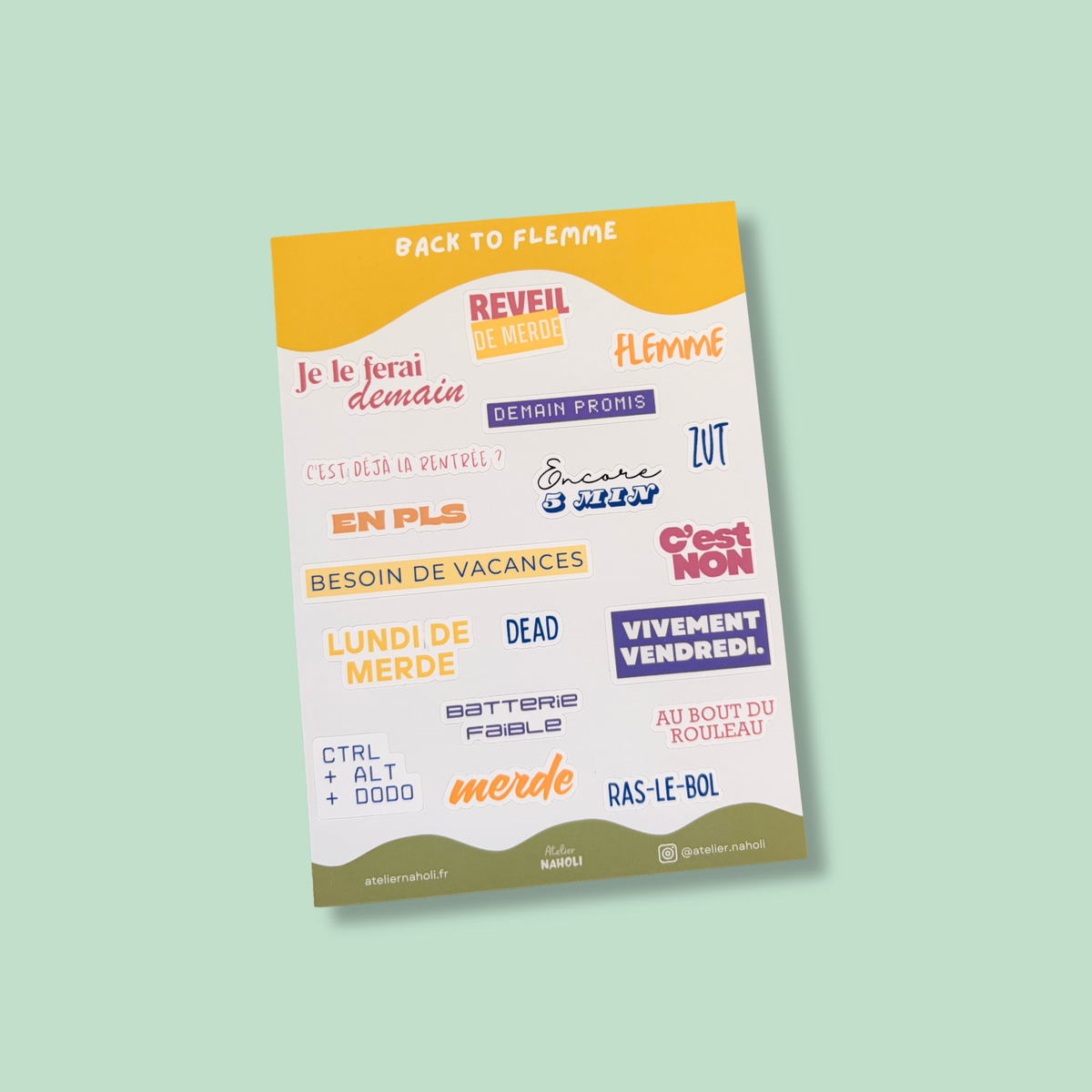 Planche de stickers - back to flemme - A6