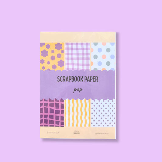 SET - papier Scrapbook format A5 - Thème POP