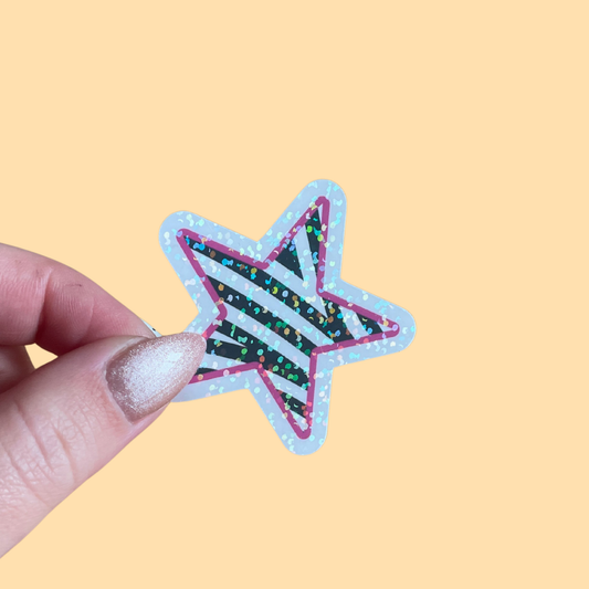 Sticker - étoile zèbre