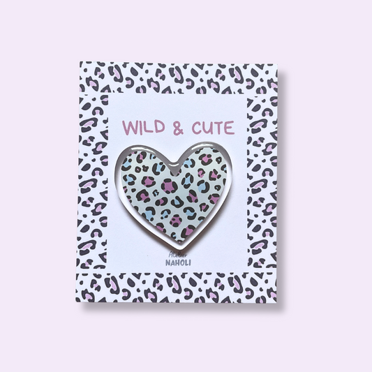 Pins - Coeur léopard